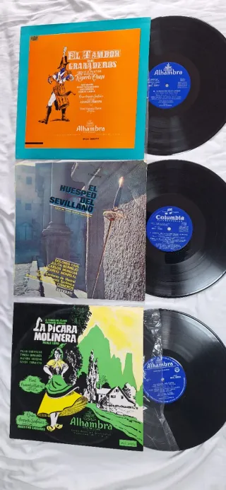 Lote 3 Vinilos Antiguos: Clásica, Flamenco, Musica