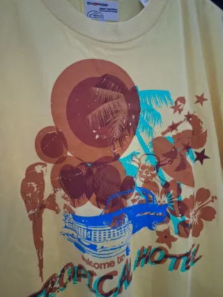 T-shirt Energie stampa tropicale taglia L