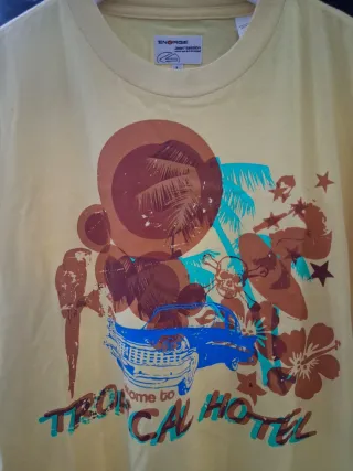 T-shirt Energie stampa tropicale taglia L