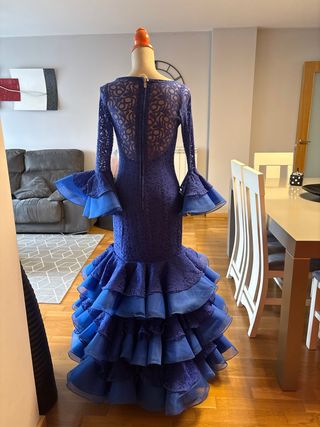 Vestido de flamenca de Paseo azul