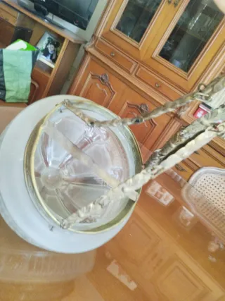 Lámpara Modernista Cristal y Colgador