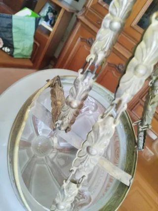 Lámpara Modernista Cristal y Colgador