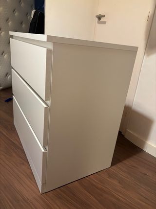 Cómoda 3 cajones IKEA MALM blanca