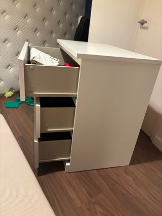 Cómoda 3 cajones IKEA MALM blanca