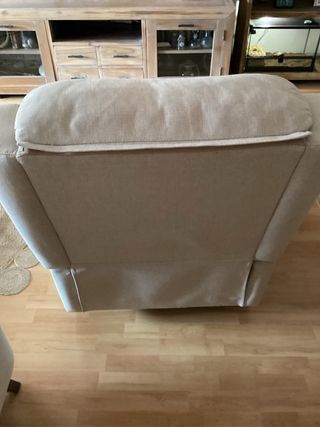 Sillón relax manual beige en buen estado