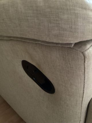 Sillón relax manual beige en buen estado