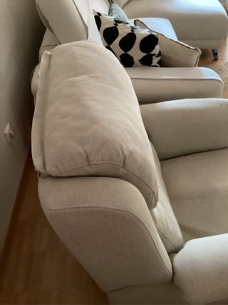 Sillón relax manual beige en buen estado