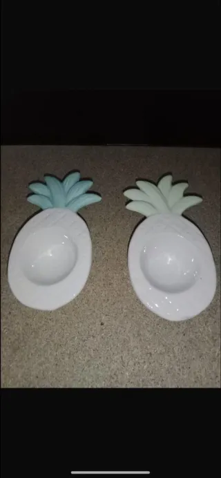 Porta uova ananas ceramica set 2