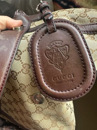 Borsa Gucci vintage in tela GG monogram  #gucci