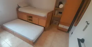 Dormitorio juvenil madera con 2 camas