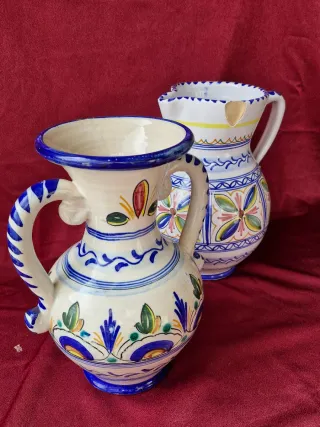 Jarrones de cerámica pintado a mano