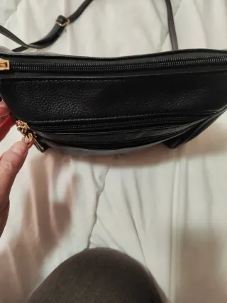 Bolso piel vintage negro