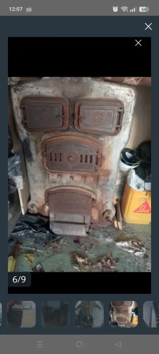 Antigua caldera de hierro fundido MARCA ROCA