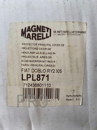 Faro Fiat doblo LPL871 nuevo