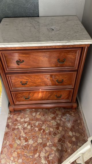 Mueble vintage madera cajonera y tocador