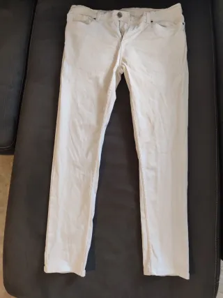 Vaqueros blancos mujer T34