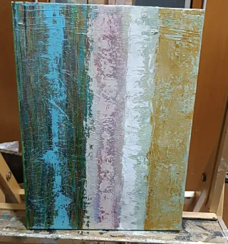 Cuadro abstracto pintado a mano 30x40