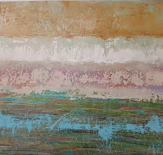 Cuadro abstracto pintado a mano 30x40