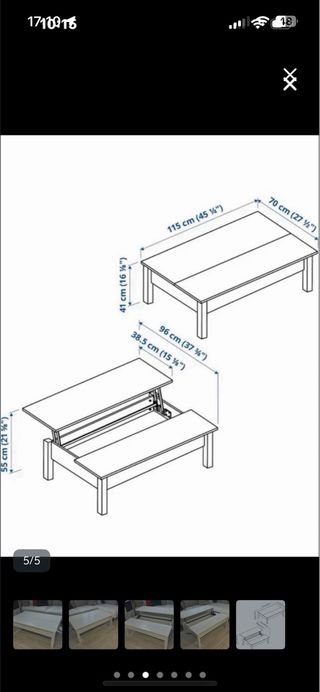 Mesa de centro blanca