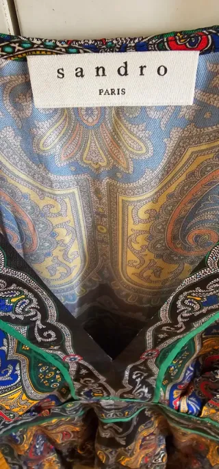 Vestido Sandro estampado multicolor