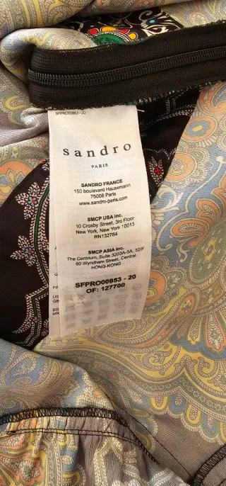 Vestido Sandro estampado multicolor