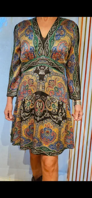 Vestido Sandro estampado multicolor