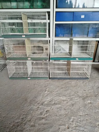 Jaulas de cría blancas