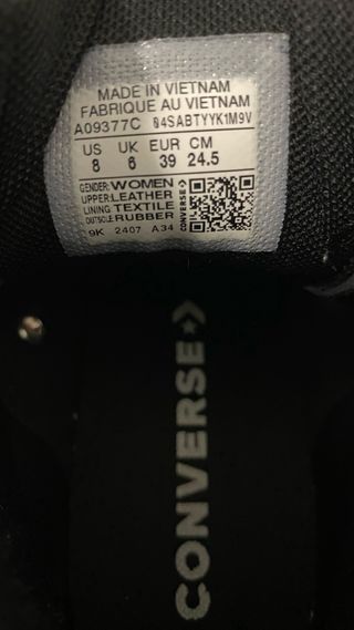 Zapatillas Converse altas negras
