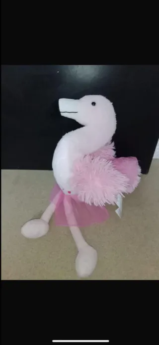 Peluche fenicottero rosa con tutù