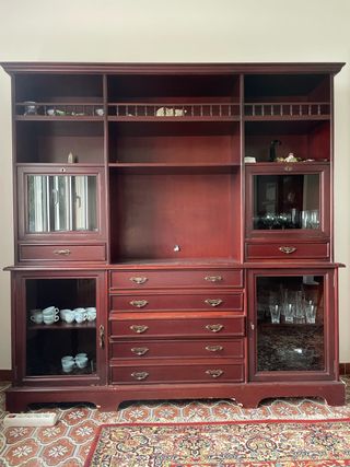 Mueble vintage Comedor Madera y Cristal