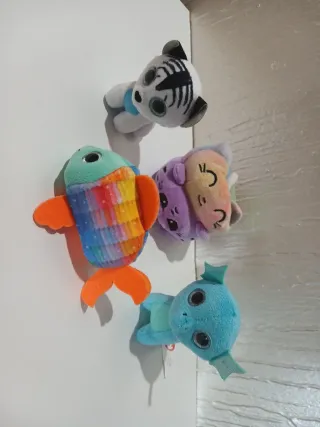 5 Peluches Sami Fish, Neptune, Little, Emoti 8/10c