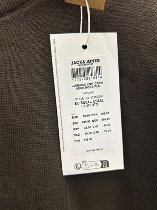 Maglione Jack & Jones Marrone 5XL