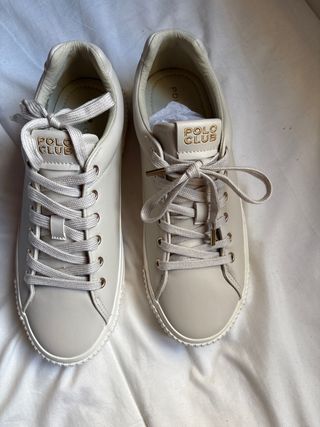Zapatillas Polo Club Beige y Dorado