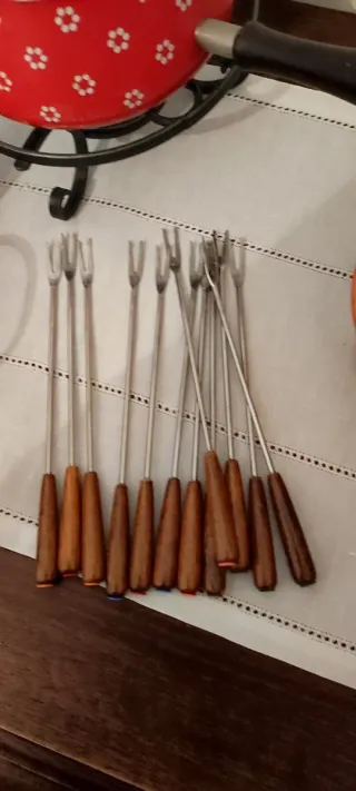 Servizio fondue bourguignonne rosso