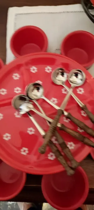 Servizio fondue bourguignonne rosso