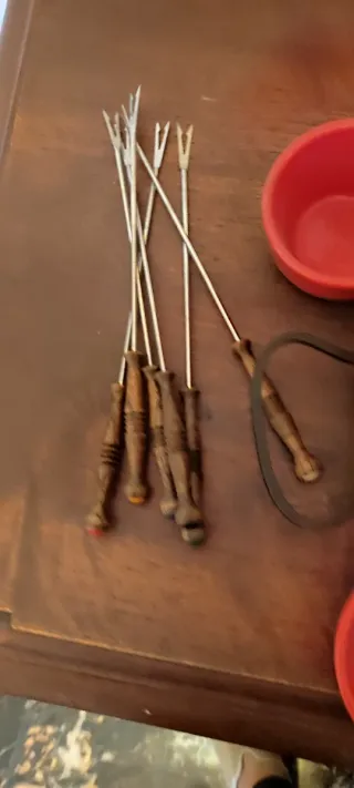 Servizio fondue bourguignonne rosso