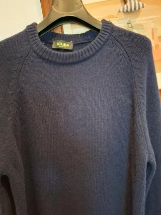 Maglione 6DUE4 blu lana cashmere uomo L