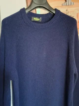 Maglione 6DUE4 blu lana cashmere uomo L