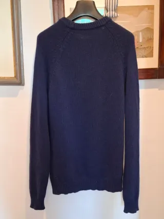 Maglione 6DUE4 blu lana cashmere uomo L