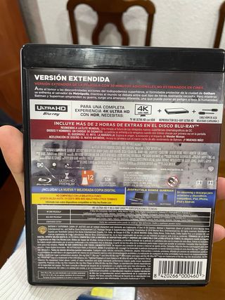 Blu-ray 4K Batman v Superman Edición Extendida