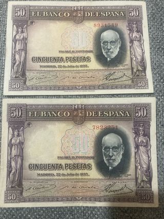 Billete 50 Pesetas Banco de España 1931