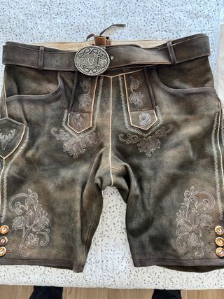 Traje bávaro Oktoberfest Cuero Bordado