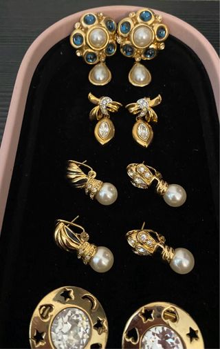 Pendientes Chapados en oro  5€ el pack de 3 pares