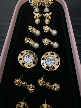 Pendientes Chapados en oro  5€ el pack de 3 pares