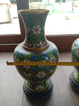 2 Jarrones Chinos Antiguos Florales