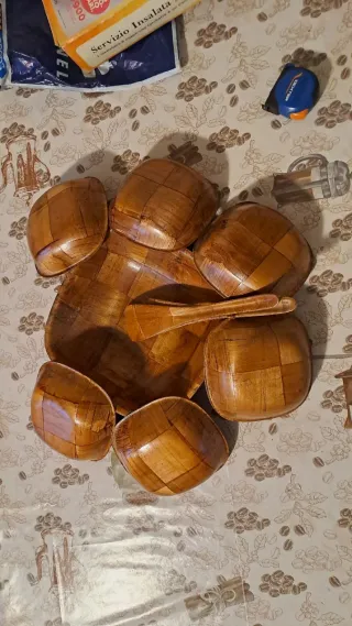 Insalatiera Legno 9 pezzo