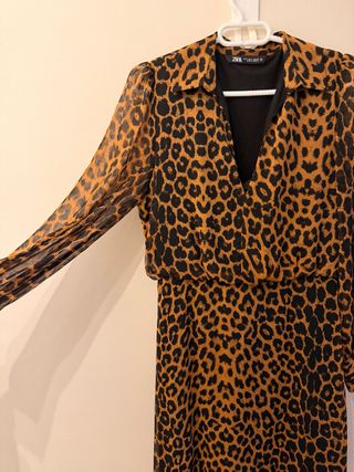 Vestido ZARA Animal Print Leopardo