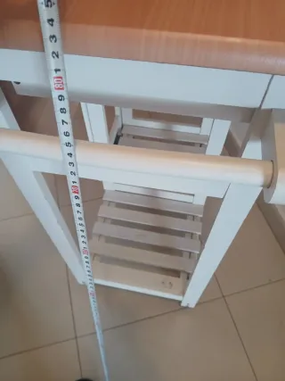 Carro mesa auxiliar plegable