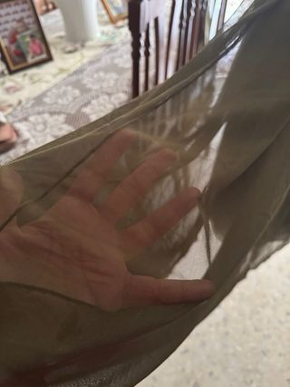 Vestido de fiesta verde y rosa