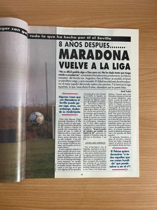Revista Don Balón Maradona ficha por el Sevilla